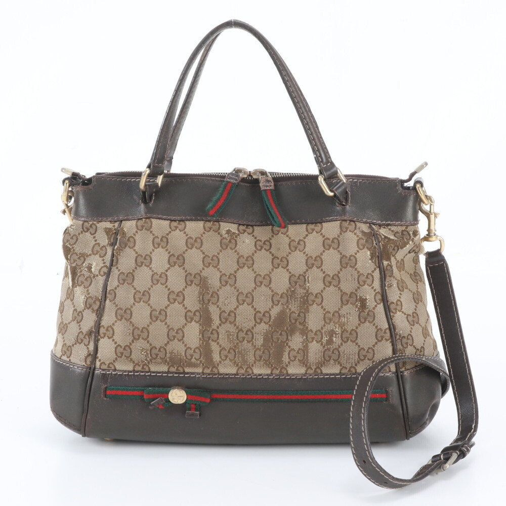 Gucci GG Canvas Mayfair 269894 Leather 2-Way Shoulder Bag, Handbag, Tote Bag ...